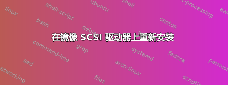 在镜像 SCSI 驱动器上重新安装