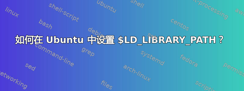 如何在 Ubuntu 中设置 $LD_LIBRARY_PATH？