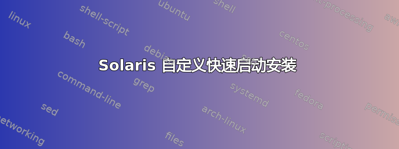 Solaris 自定义快速启动安装