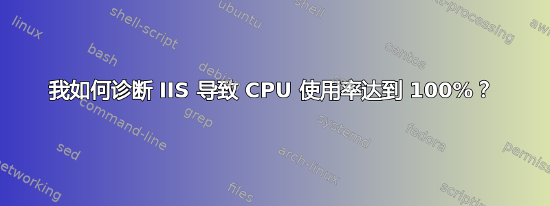 我如何诊断 IIS 导致 CPU 使用率达到 100%？