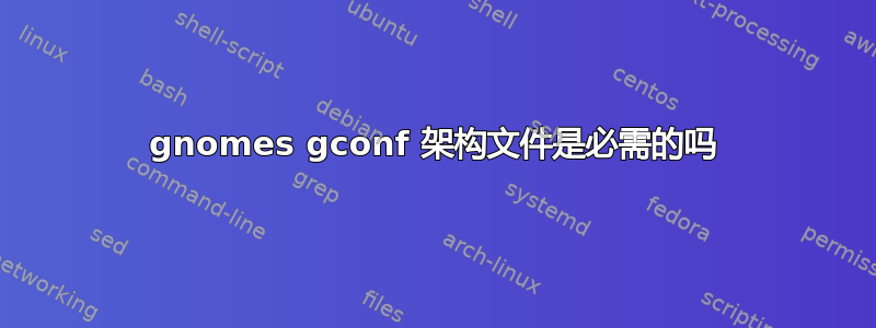 gnomes gconf 架构文件是必需的吗