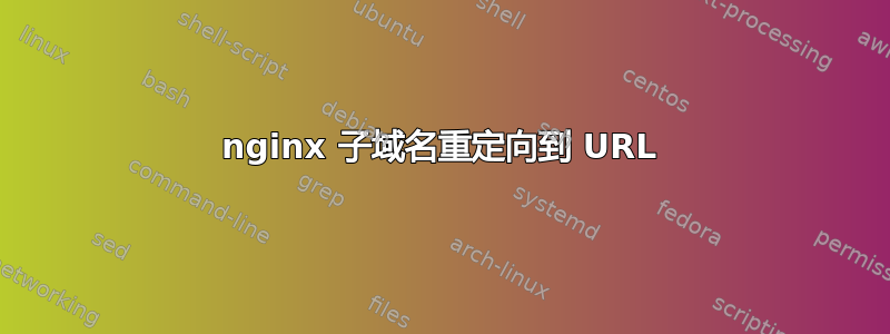 nginx 子域名重定向到 URL