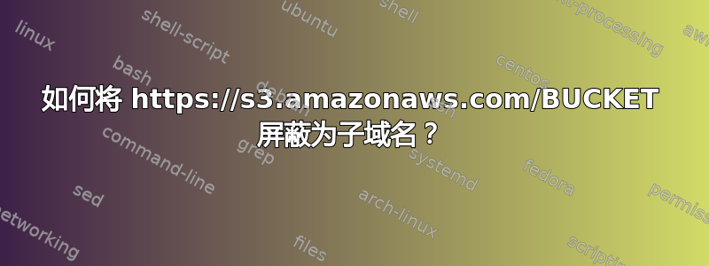 如何将 https://s3.amazonaws.com/BUCKET 屏蔽为子域名？