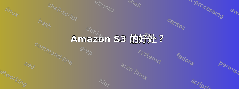 Amazon S3 的好处？