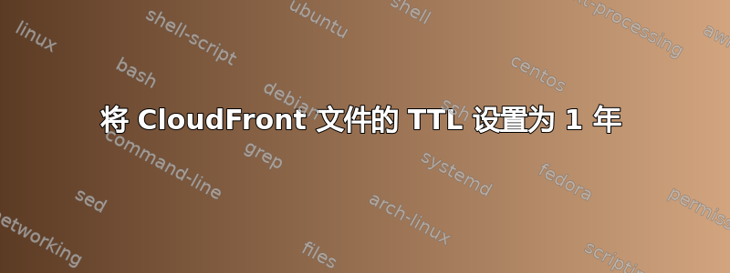 将 CloudFront 文件的 TTL 设置为 1 年