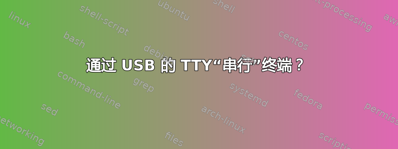 通过 USB 的 TTY“串行”终端？