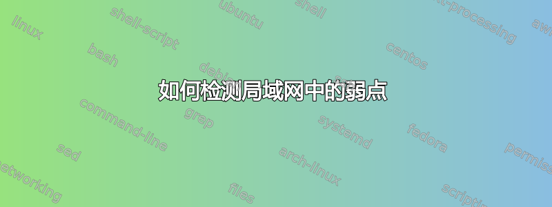 如何检测局域网中的弱点