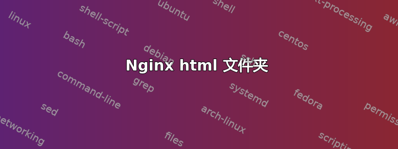 Nginx html 文件夹