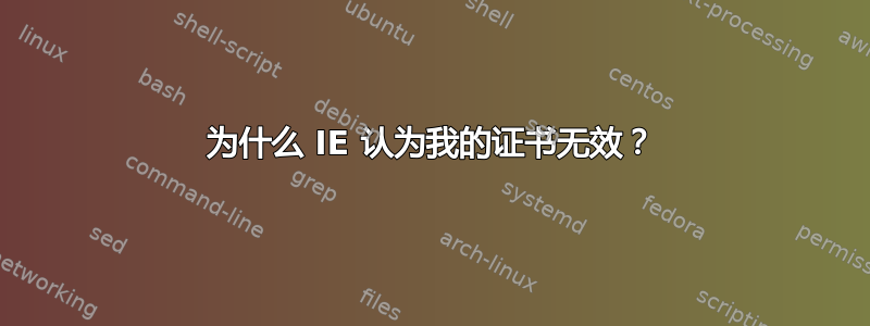 为什么 IE 认为我的证书无效？