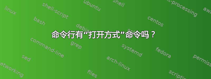 命令行有“打开方式”命令吗？