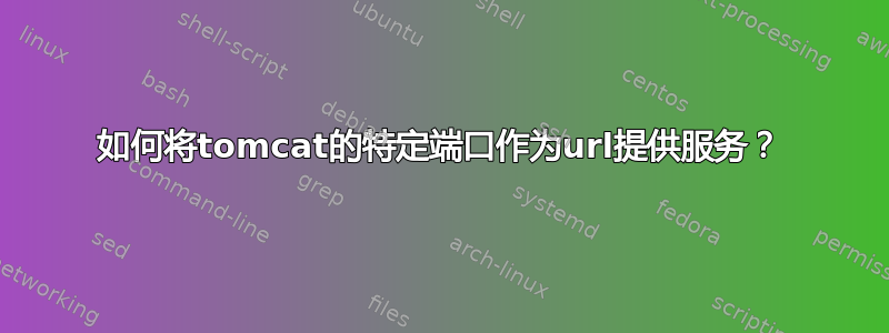 如何将tomcat的特定端口作为url提供服务？