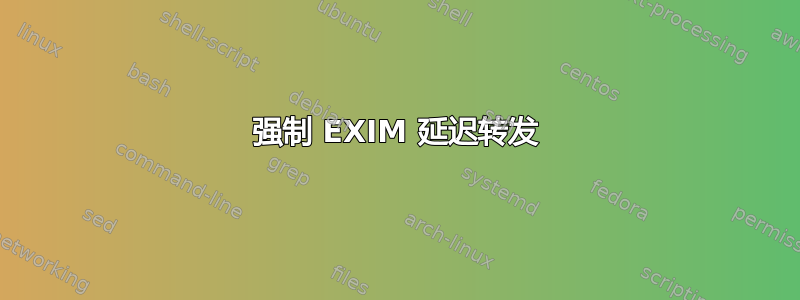 强制 EXIM 延迟转发