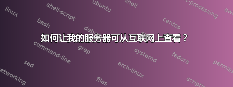 如何让我的服务器可从互联网上查看？