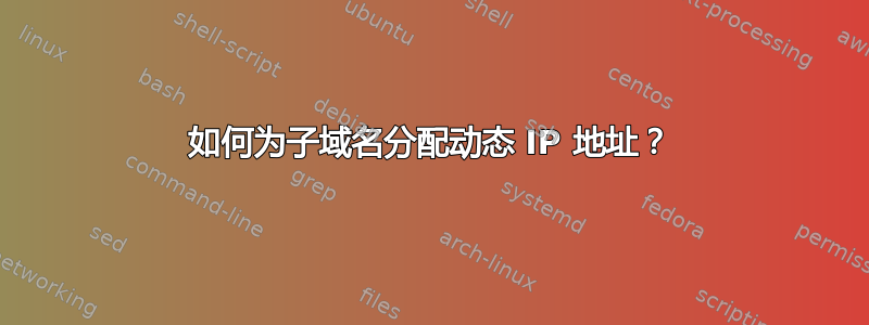 如何为子域名分配动态 IP 地址？