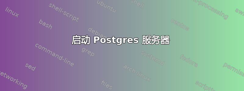 启动 Postgres 服务器