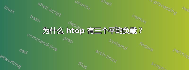 为什么 htop 有三个平均负载？