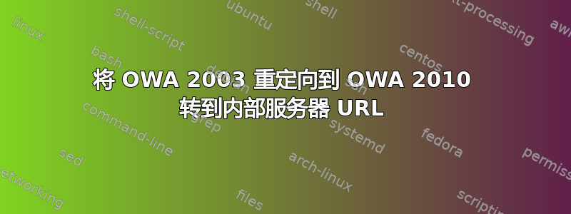 将 OWA 2003 重定向到 OWA 2010 转到内部服务器 URL