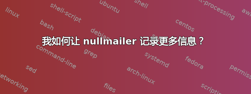 我如何让 nullmailer 记录更多信息？