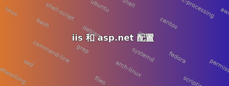 iis 和 asp.net 配置