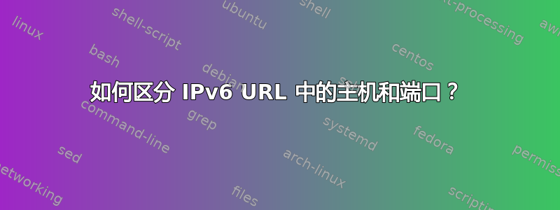 如何区分 IPv6 URL 中的主机和端口？