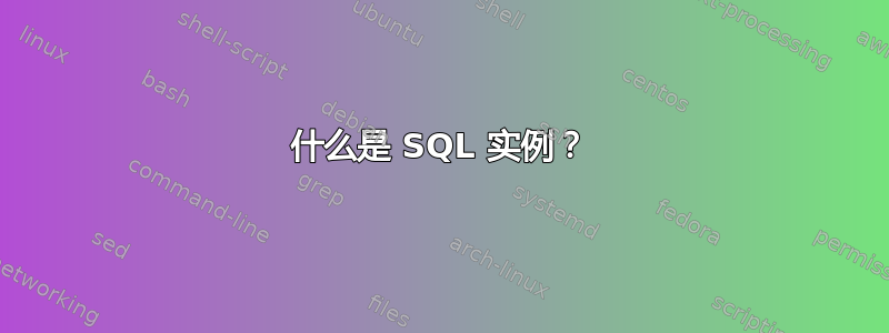 什么是 SQL 实例？