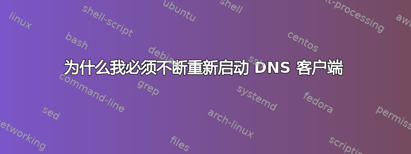 为什么我必须不断重新启动 DNS 客户端