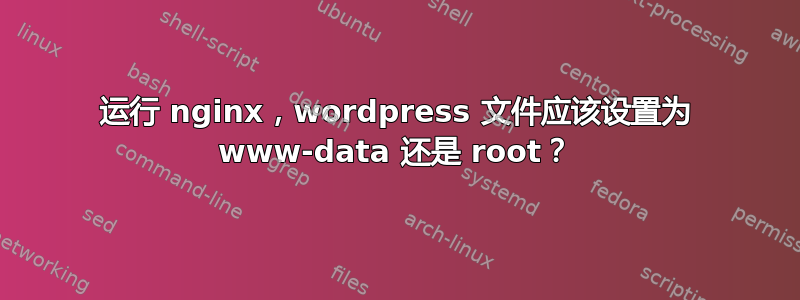 运行 nginx，wordpress 文件应该设置为 www-data 还是 root？