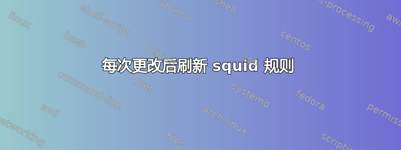 每次更改后刷新 squid 规则