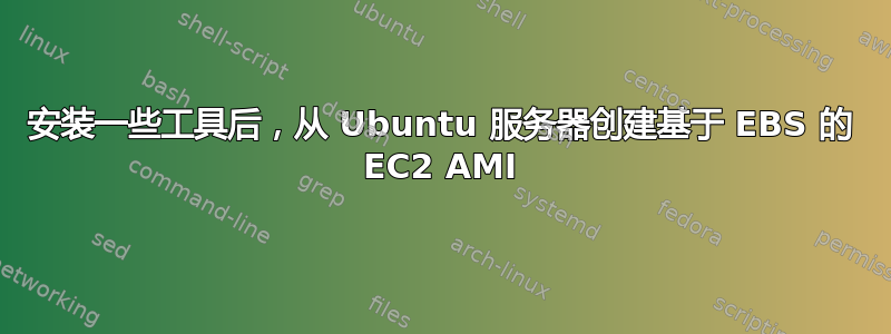 安装一些工具后，从 Ubuntu 服务器创建基于 EBS 的 EC2 AMI