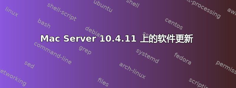 Mac Server 10.4.11 上的软件更新