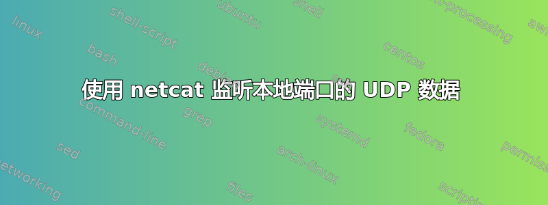 使用 netcat 监听本地端口的 UDP 数据