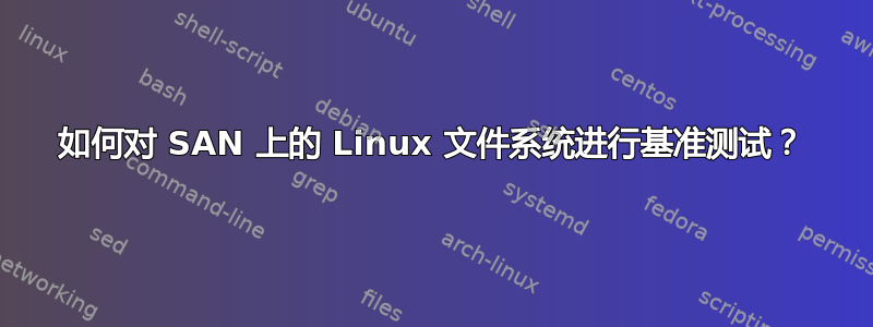 如何对 SAN 上的 Linux 文件系统进行基准测试？