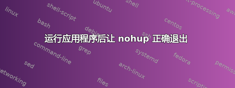 运行应用程序后让 nohup 正确退出