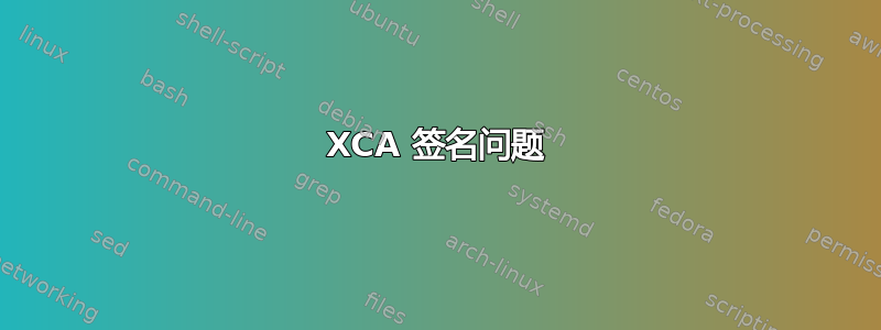 XCA 签名问题