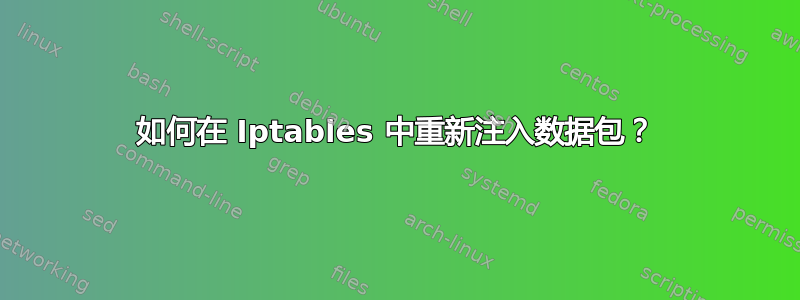 如何在 Iptables 中重新注入数据包？