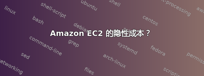 Amazon EC2 的隐性成本？