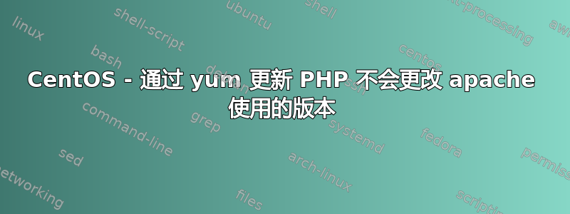 CentOS - 通过 yum 更新 PHP 不会更改 apache 使用的版本