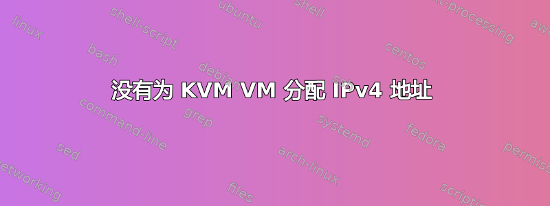 没有为 KVM VM 分配 IPv4 地址