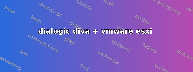 dialogic diva + vmware esxi