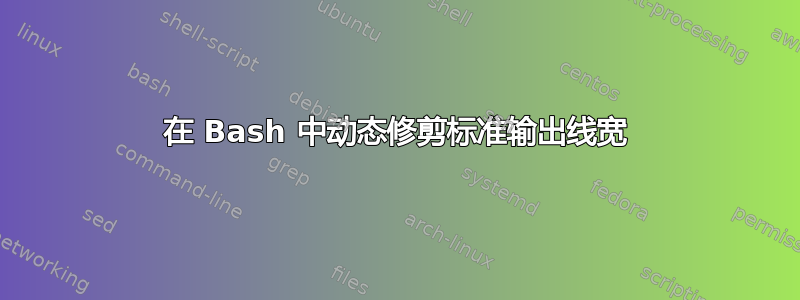 在 Bash 中动态修剪标准输出线宽