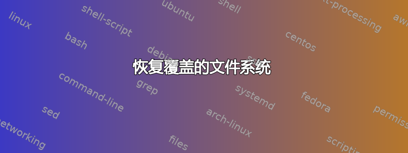 恢复覆盖的文件系统