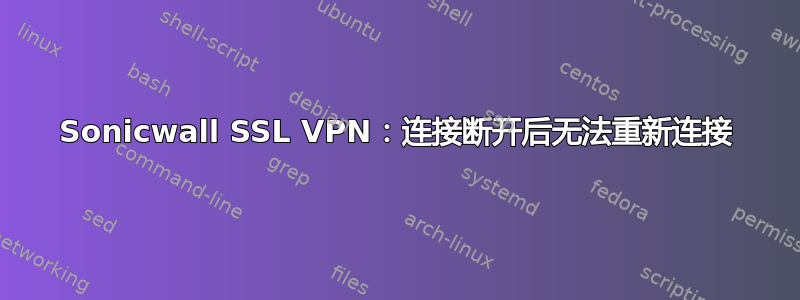 Sonicwall SSL VPN：连接断开后无法重新连接