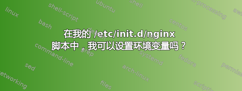 在我的 /etc/init.d/nginx 脚本中，我可以设置环境变量吗？