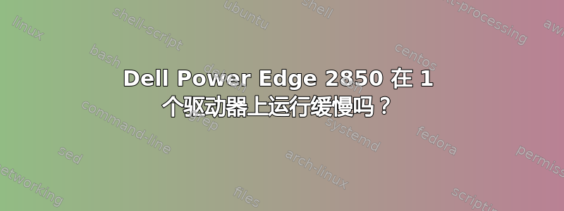 Dell Power Edge 2850 在 1 个驱动器上运行缓慢吗？