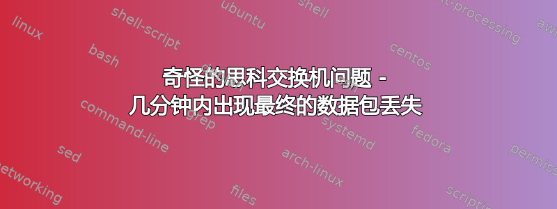 奇怪的思科交换机问题 - 几分钟内出现最终的数据包丢失