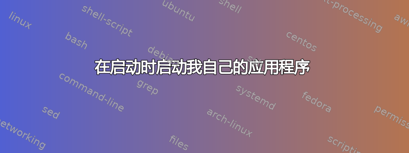 在启动时启动我自己的应用程序