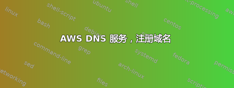 AWS DNS 服务，注册域名