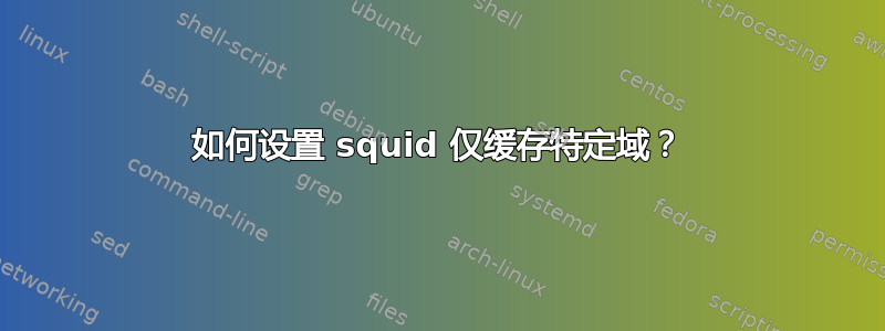 如何设置 squid 仅缓存特定域？