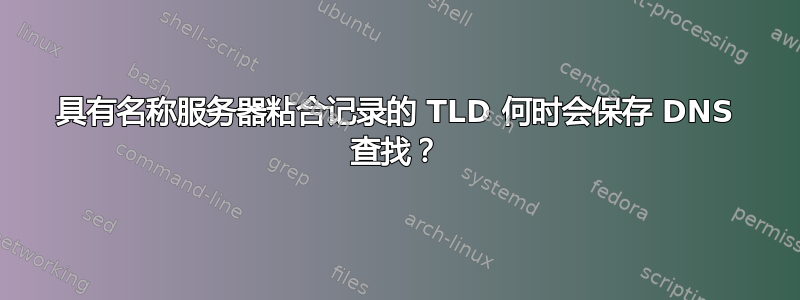 具有名称服务器粘合记录的 TLD 何时会保存 DNS 查找？