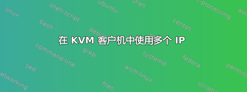 在 KVM 客户机中使用多个 IP